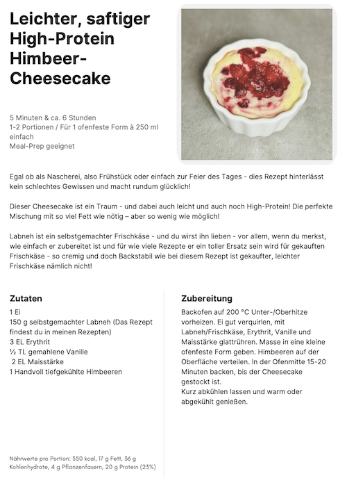 Rezept Himbeer-Cheesecake