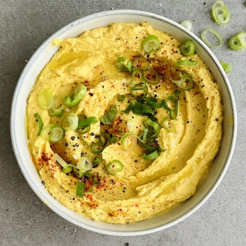 Zitronen-Safran–Linsenhumus